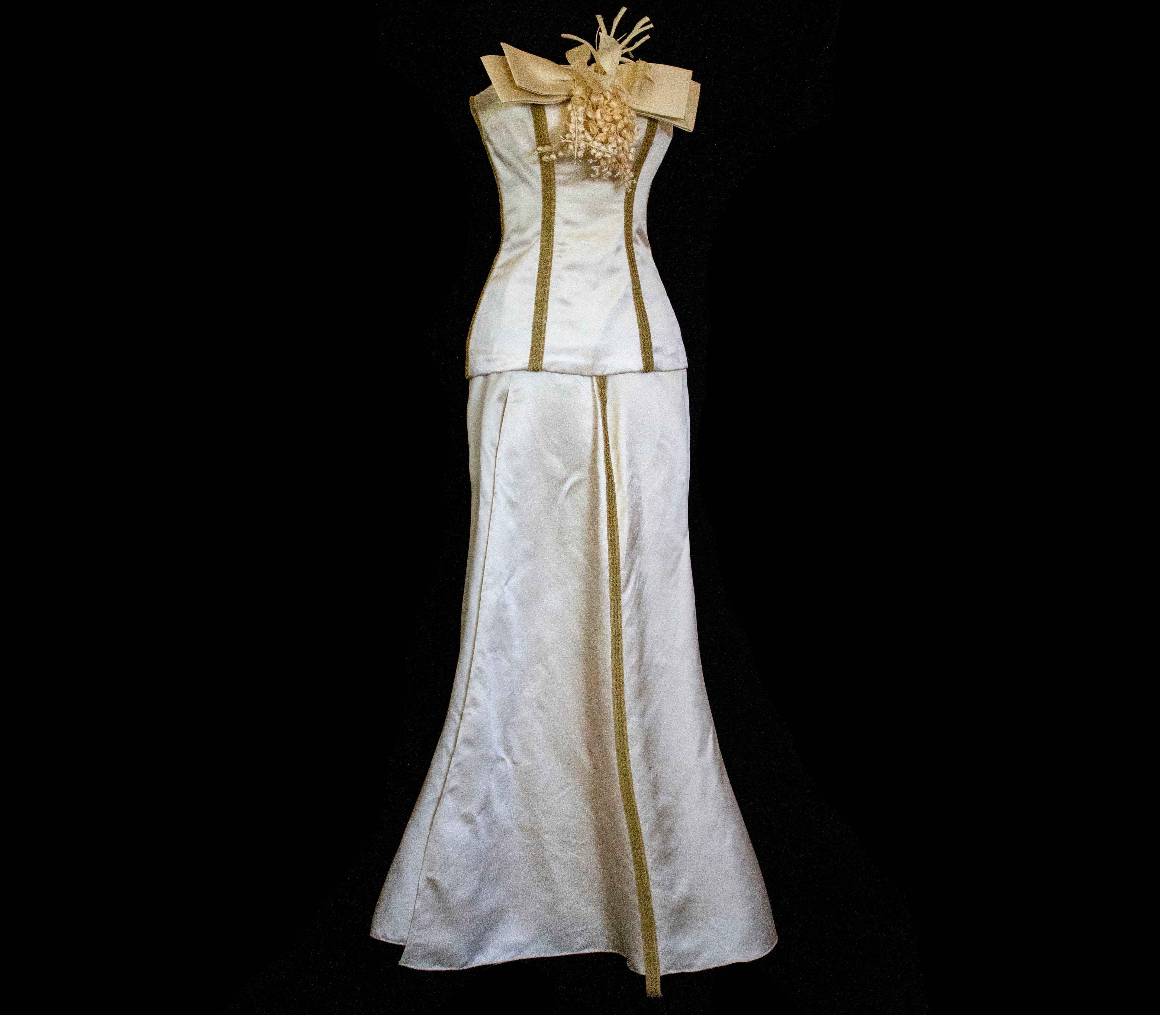 Vintage Silk Satin Two-Piece Set | Corset & Skirt - 370