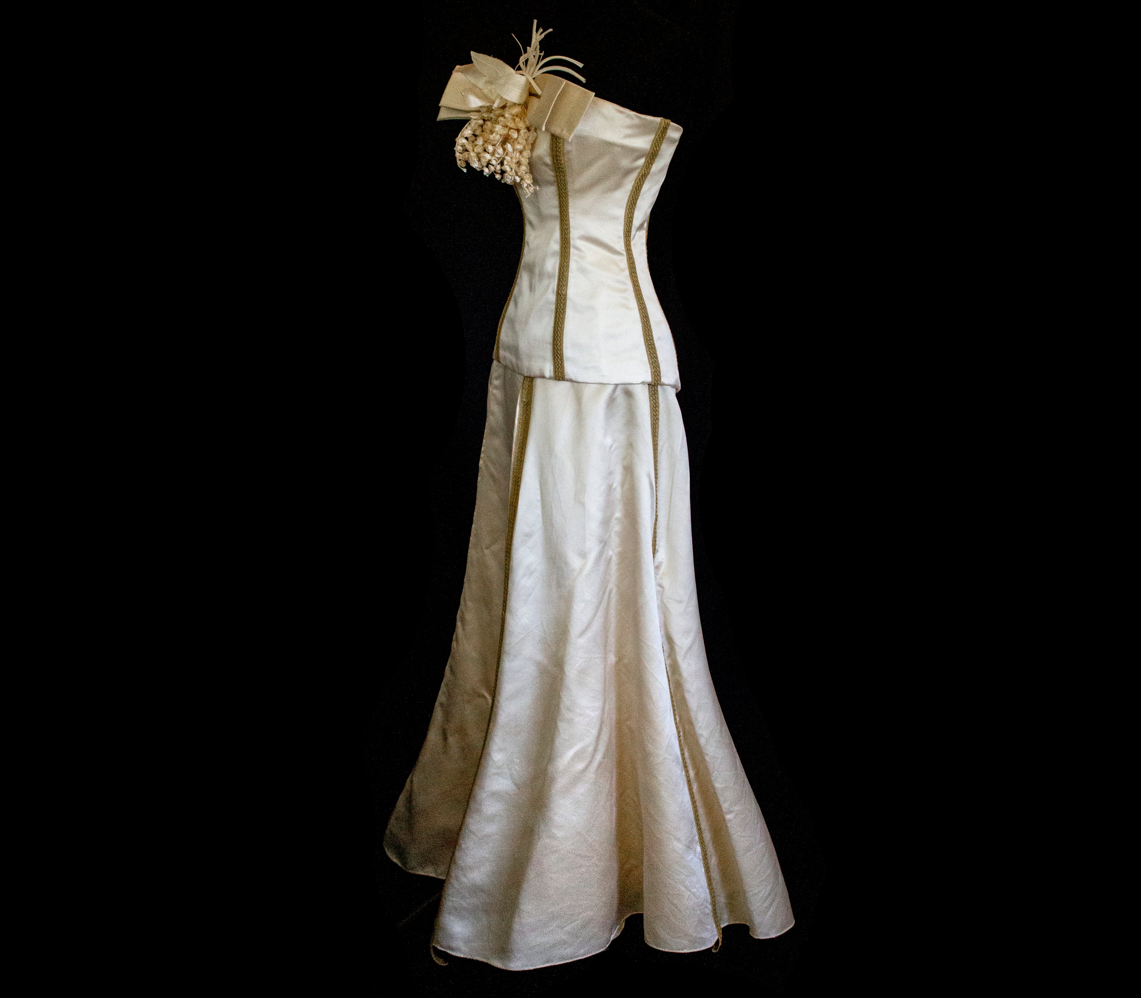 Vintage Silk Satin Two-Piece Set | Corset & Skirt - 370