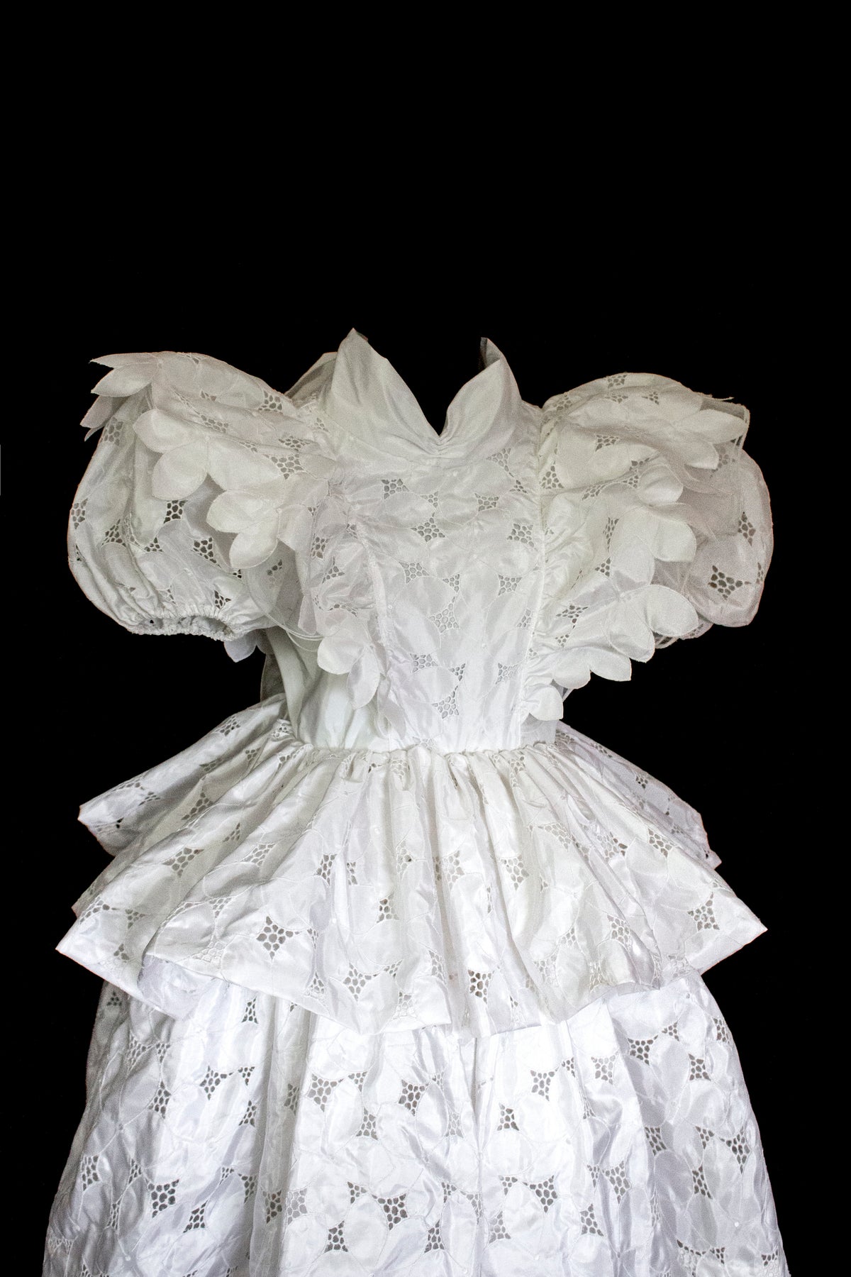 1980s Vintage Iridescent Tutu Wedding Dress | Satin Gown - 375