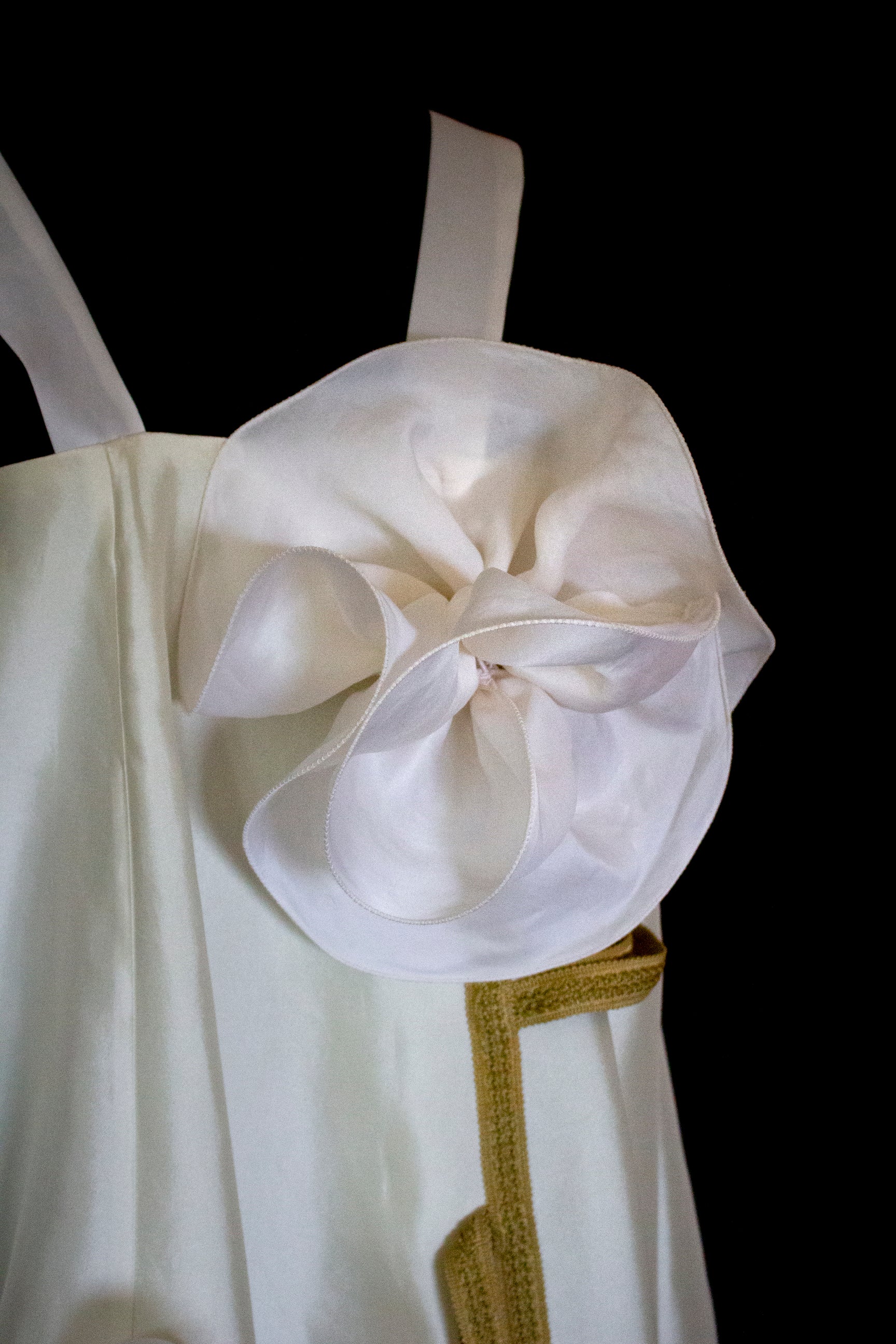 Vintage Silk Wedding Dress | Handmade Floral Mikado - 369