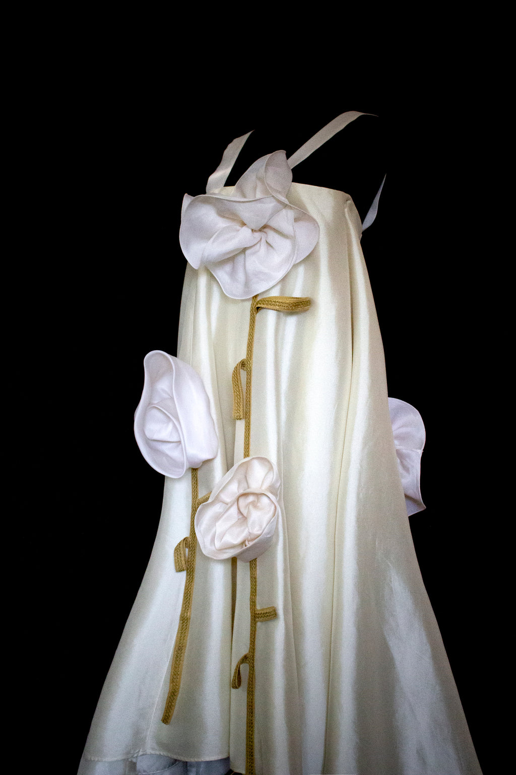 Vintage Silk Wedding Dress | Handmade Floral Mikado - 369