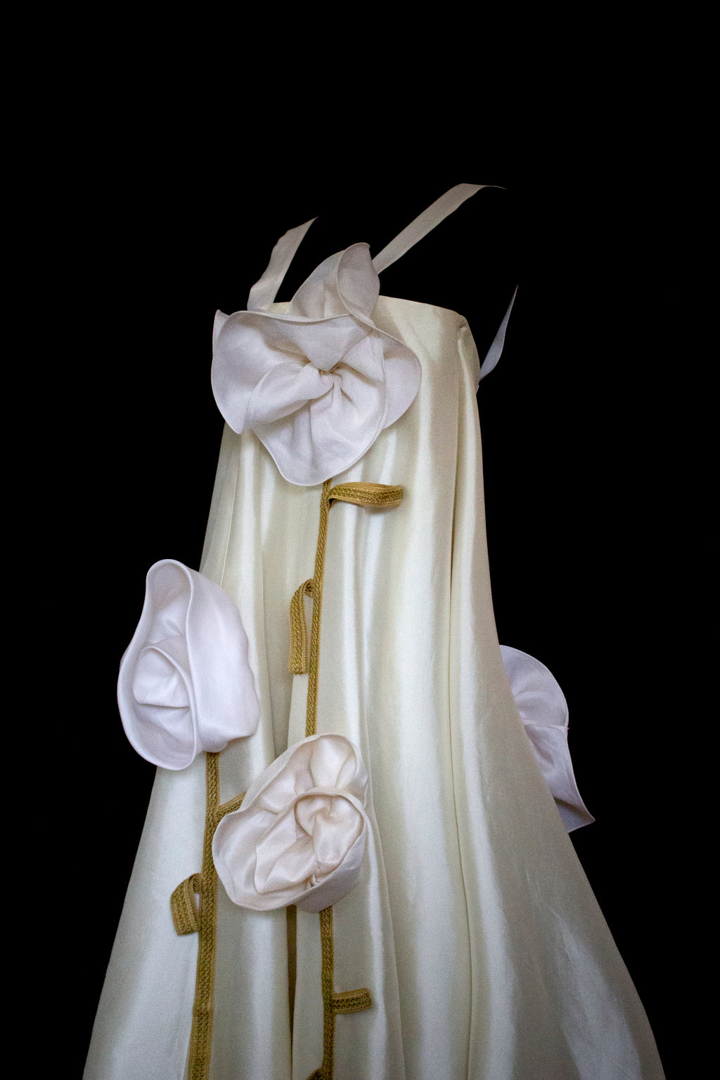Vintage Silk Wedding Dress | Handmade Floral Mikado - 369