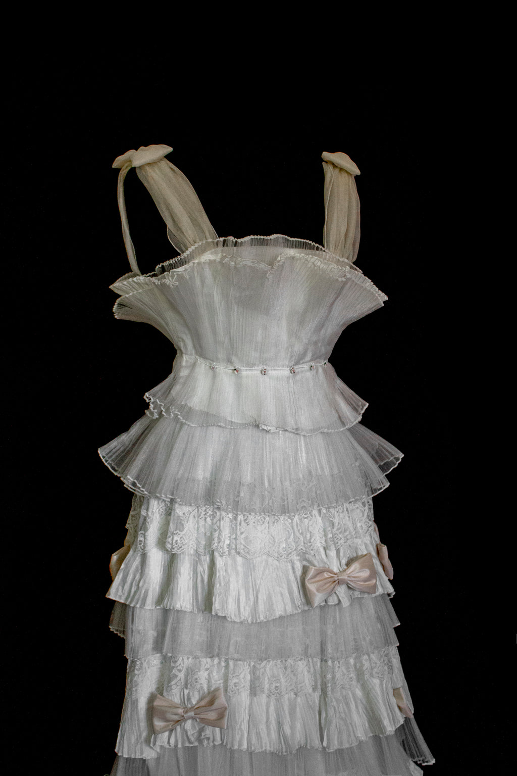 Vintage Tulle & Organza Wedding Dress | Flounced Gown - 372
