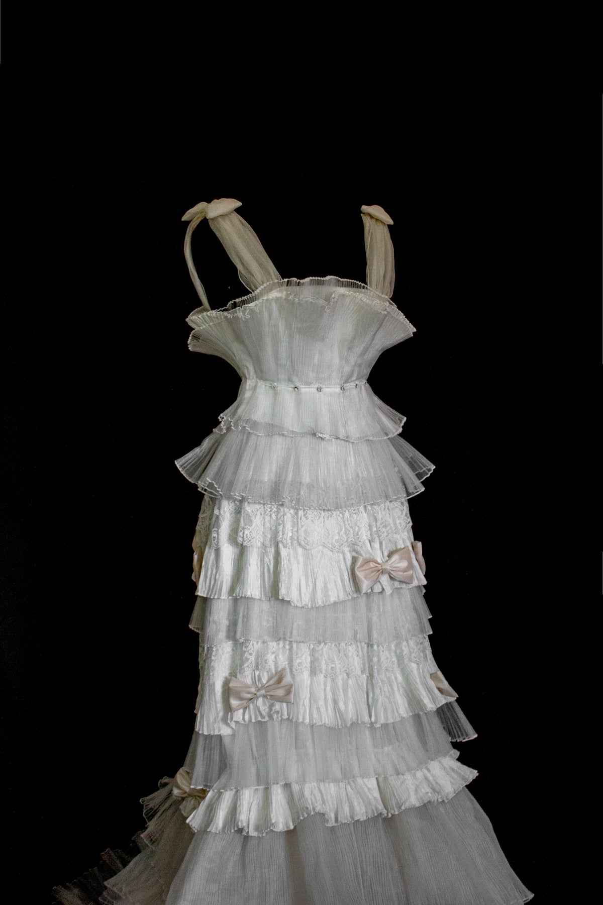 Vintage Tulle & Organza Wedding Dress | Flounced Gown - 372