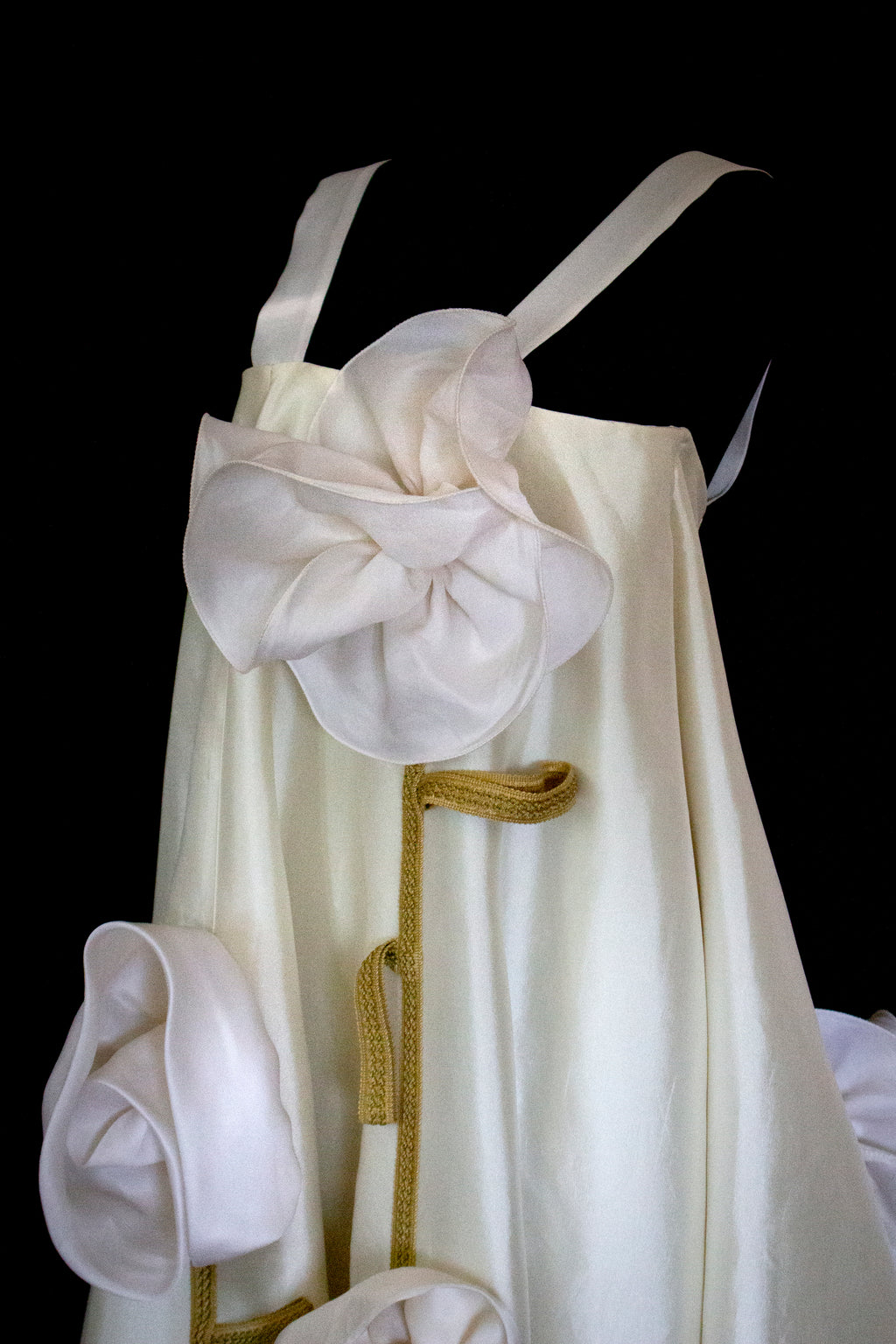 Vintage Silk Wedding Dress | Handmade Floral Mikado - 369