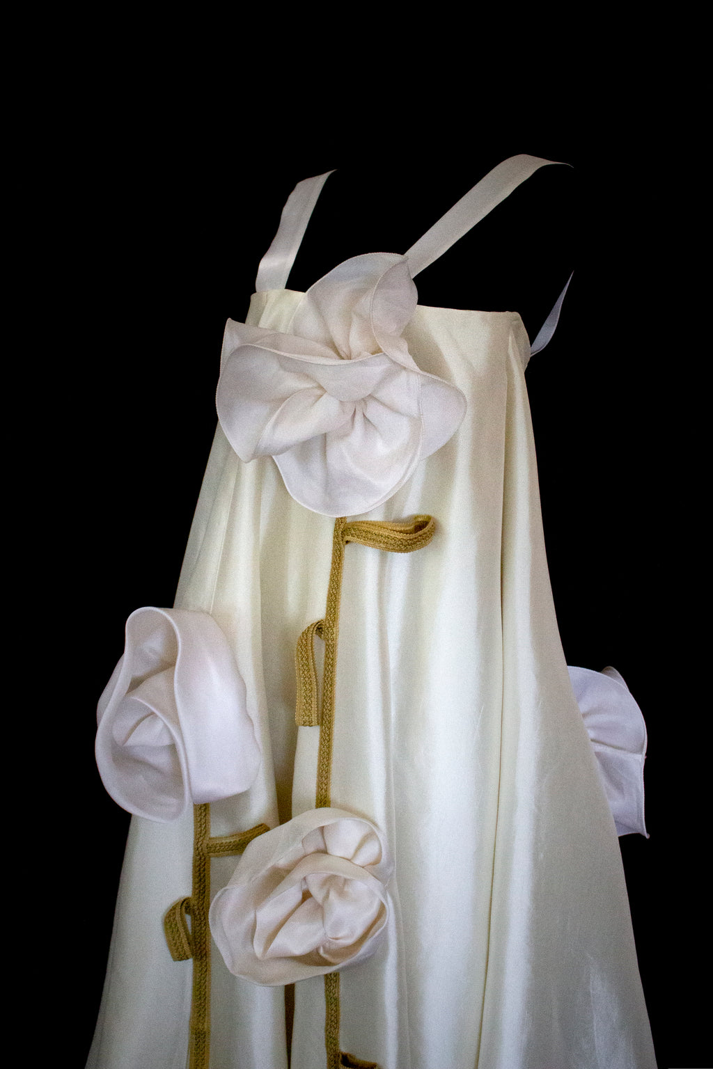 Vintage Silk Wedding Dress | Handmade Floral Mikado - 369