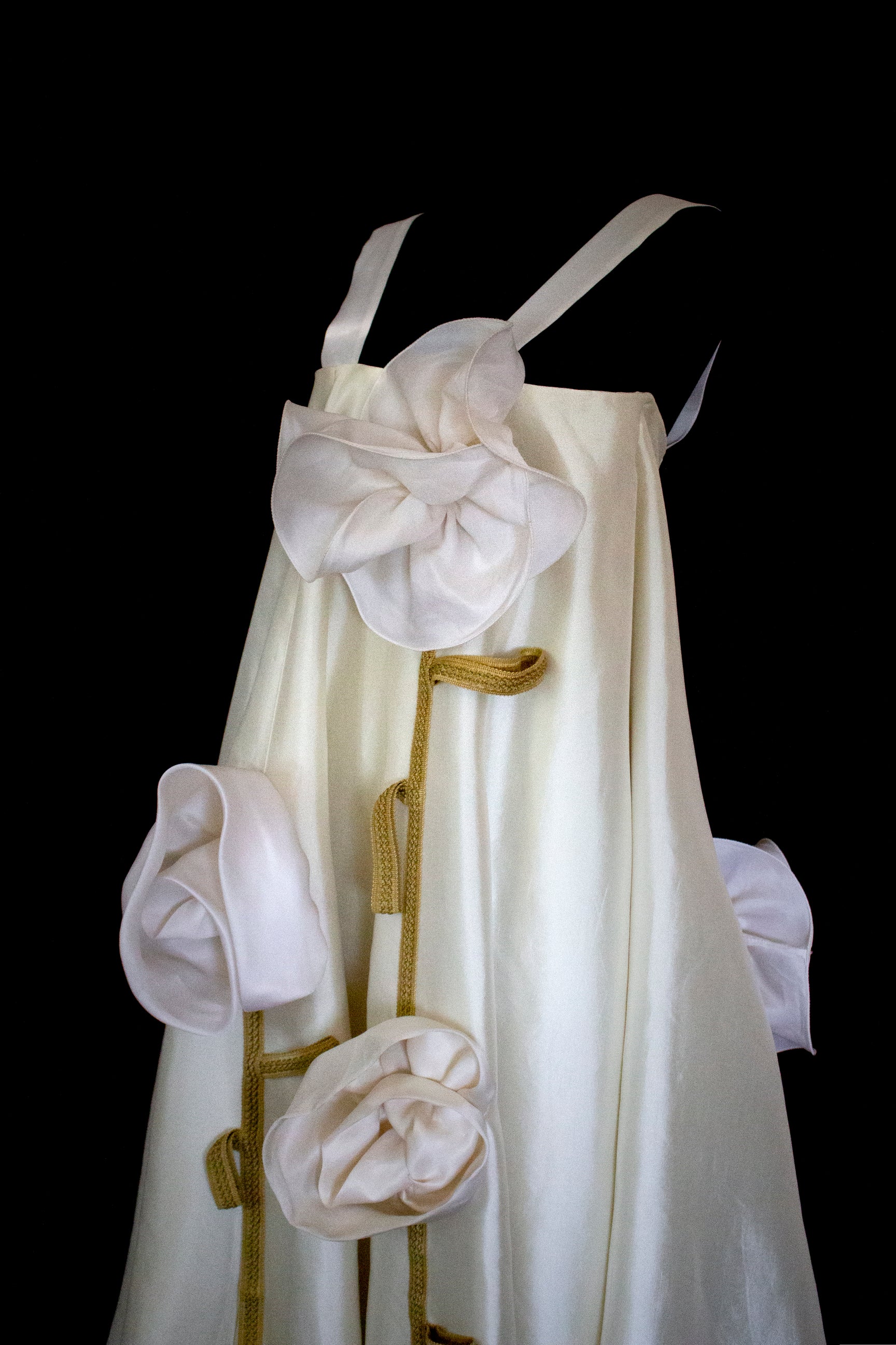 Vintage Silk Wedding Dress | Handmade Floral Mikado - 369