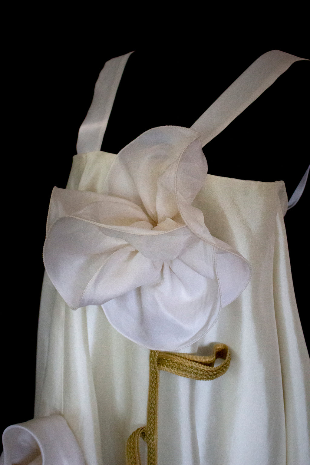 Vintage Silk Wedding Dress | Handmade Floral Mikado - 369