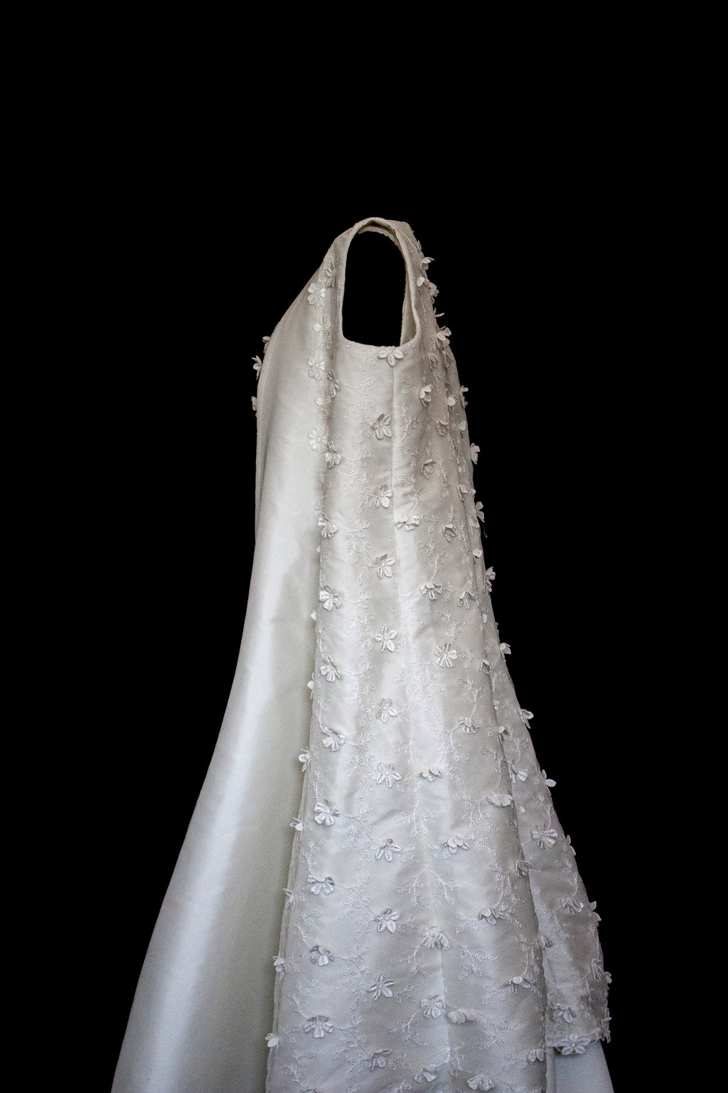 293 - UNIQUE UPCYCLED 3-PIECE BRIDAL SET: 3D FLORAL TOP, MIKADO SKIRT & BRIDAL VEST