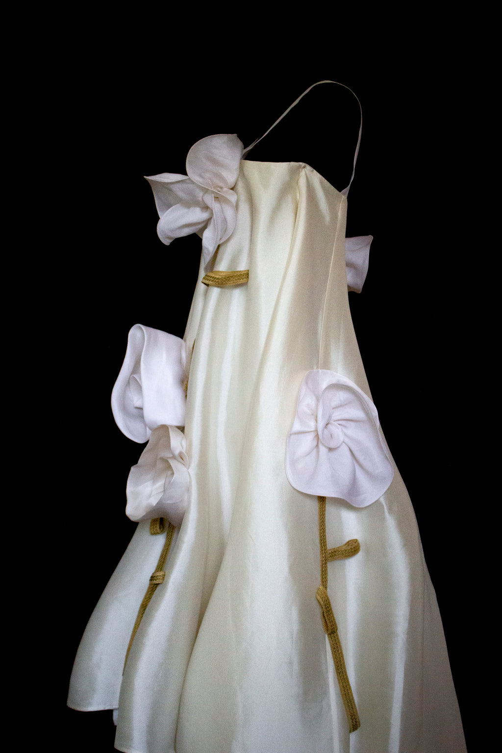 Vintage Silk Wedding Dress | Handmade Floral Mikado - 369