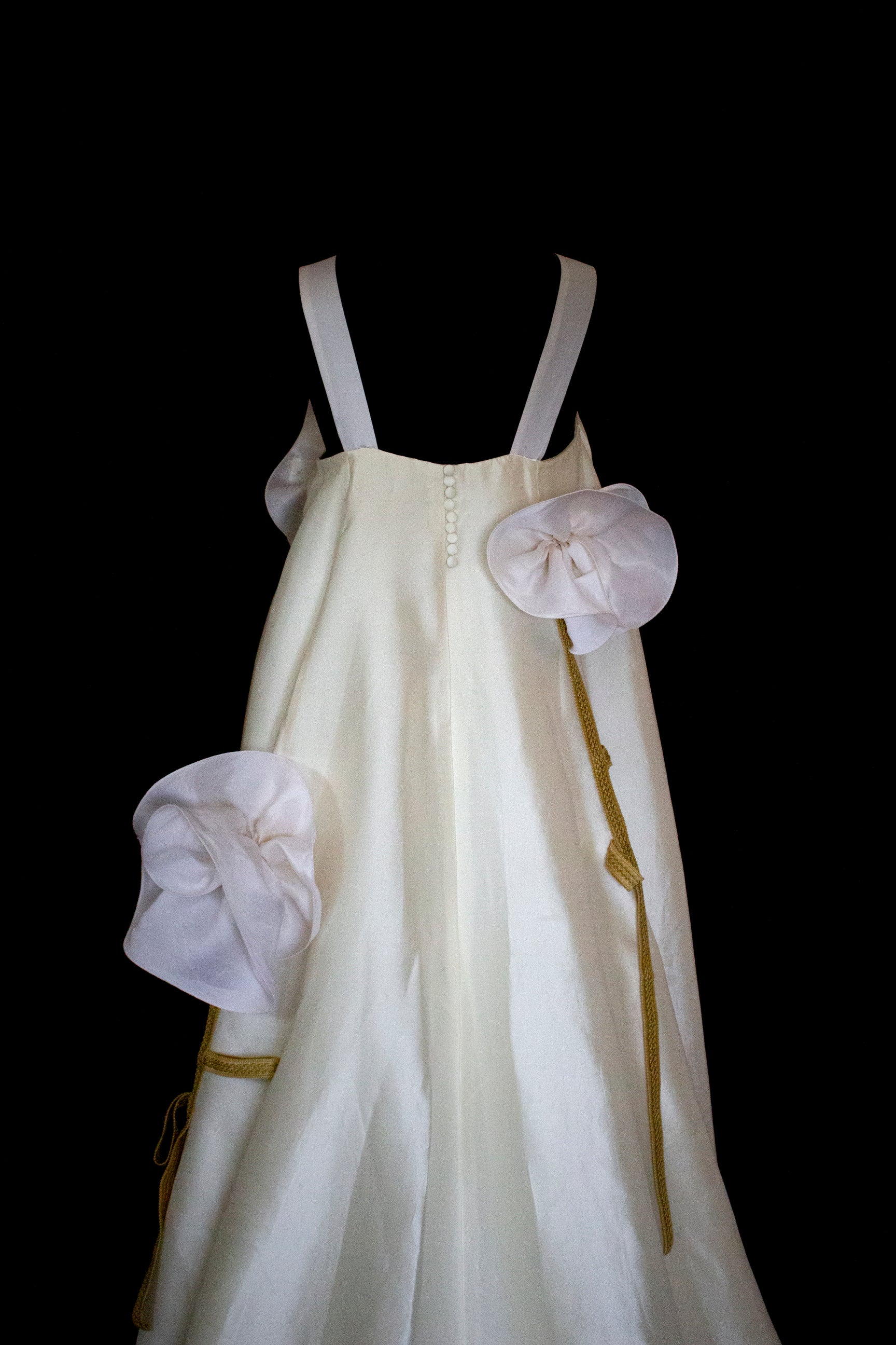 Vintage Silk Wedding Dress | Handmade Floral Mikado - 369