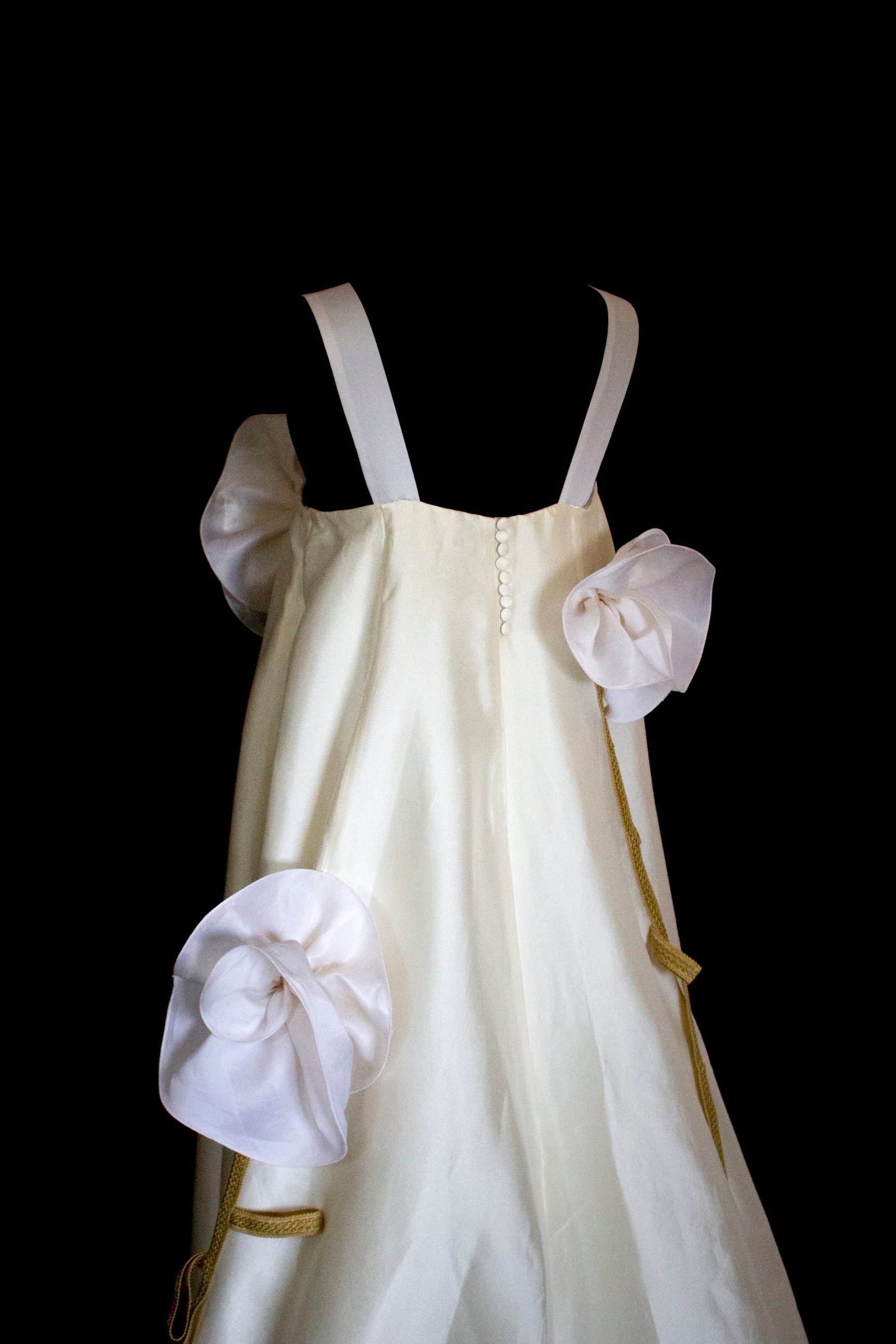 Vintage Silk Wedding Dress | Handmade Floral Mikado - 369