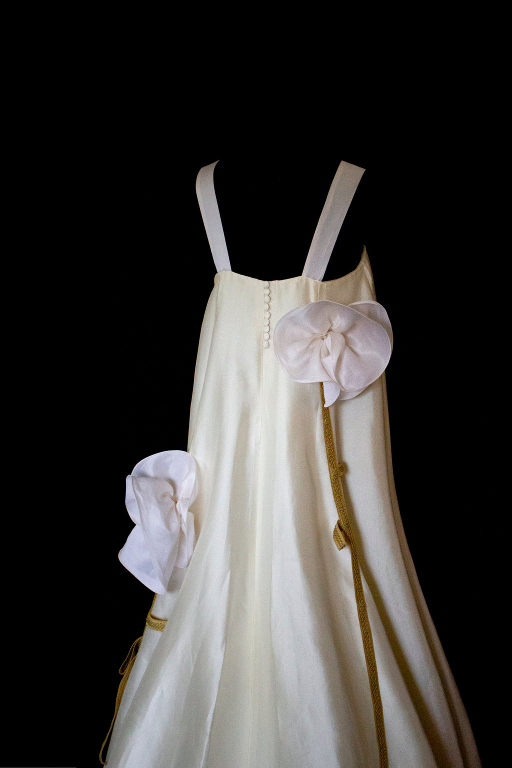 Vintage Silk Wedding Dress | Handmade Floral Mikado - 369