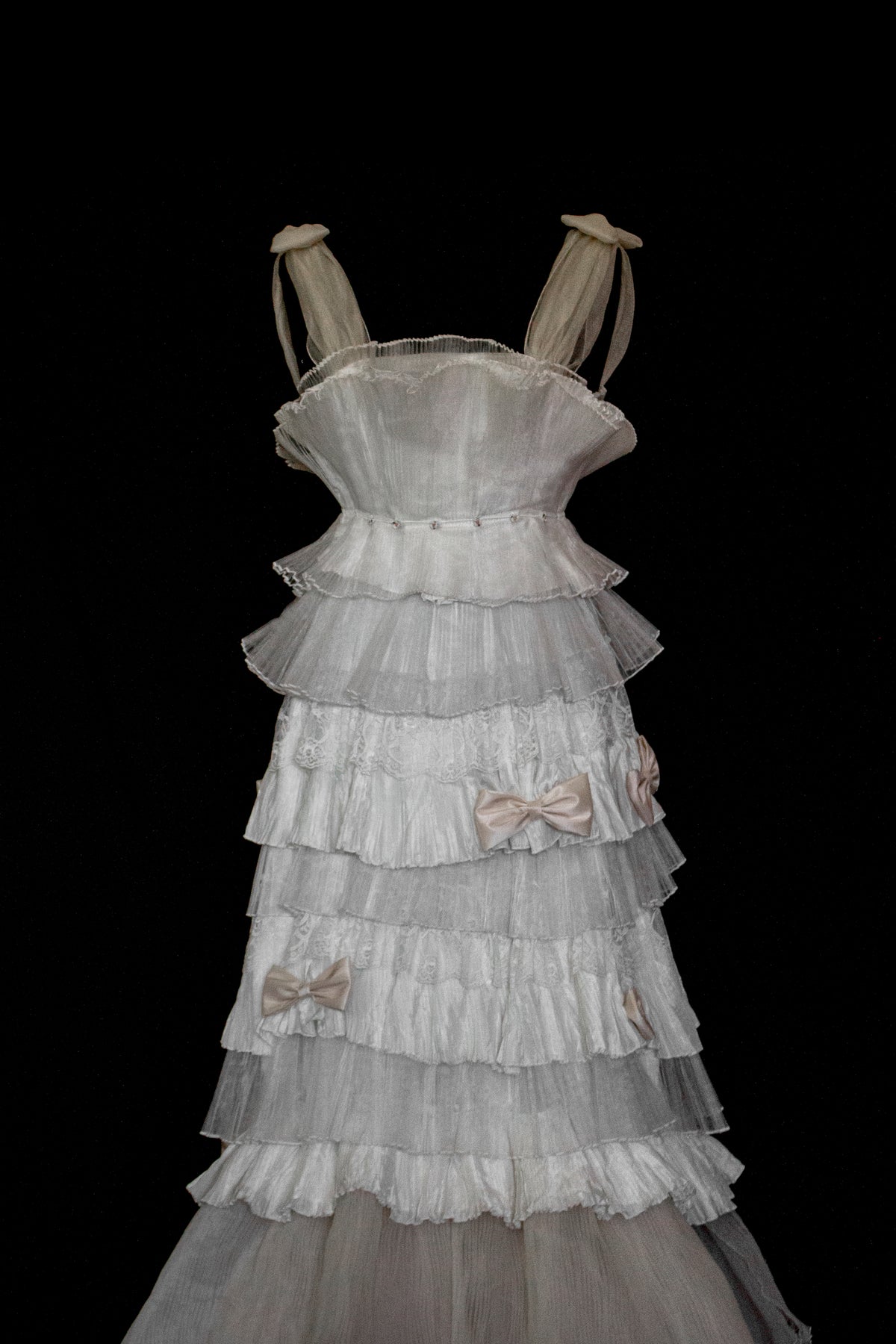 Vintage Tulle & Organza Wedding Dress | Flounced Gown - 372