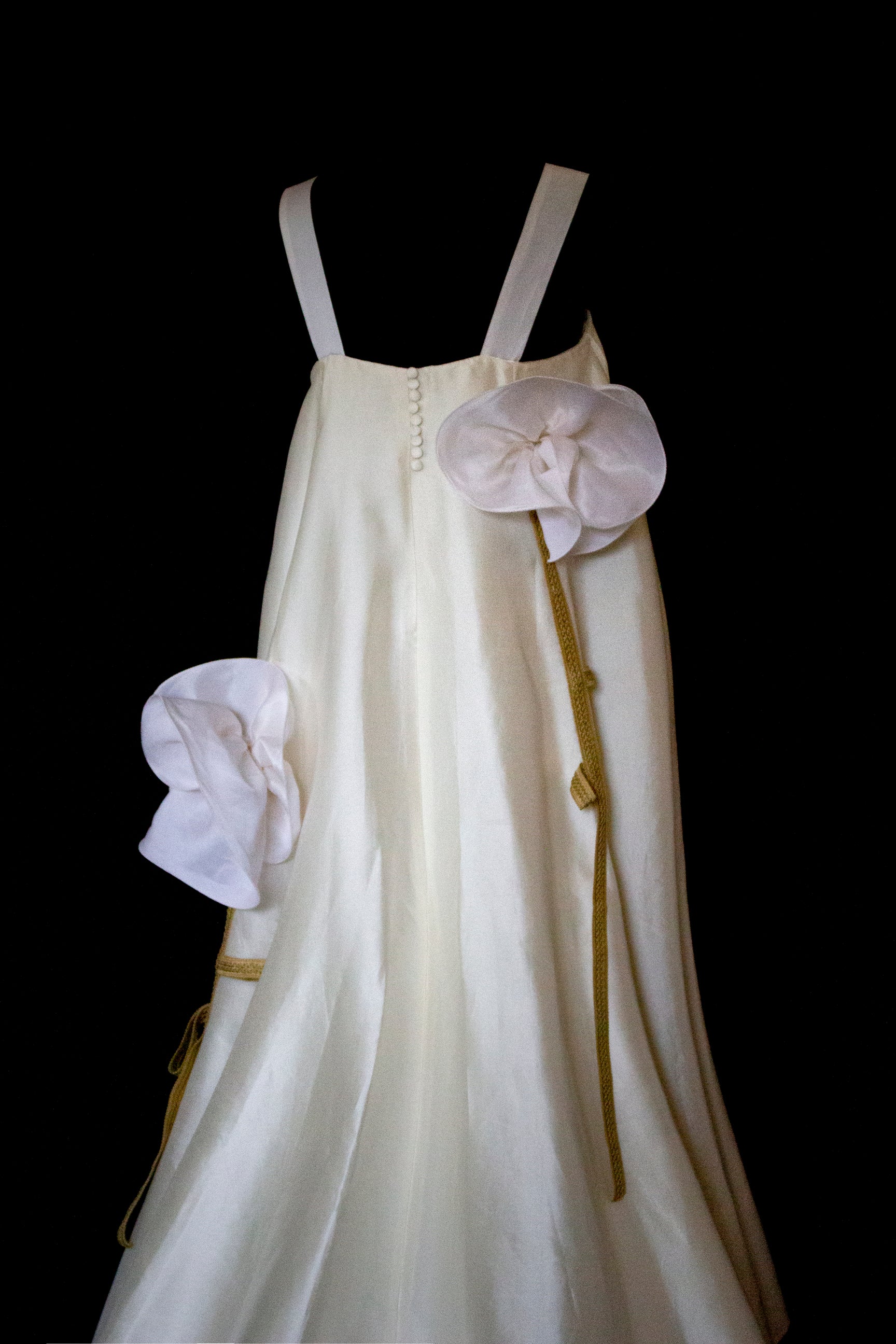 Vintage Silk Wedding Dress | Handmade Floral Mikado - 369