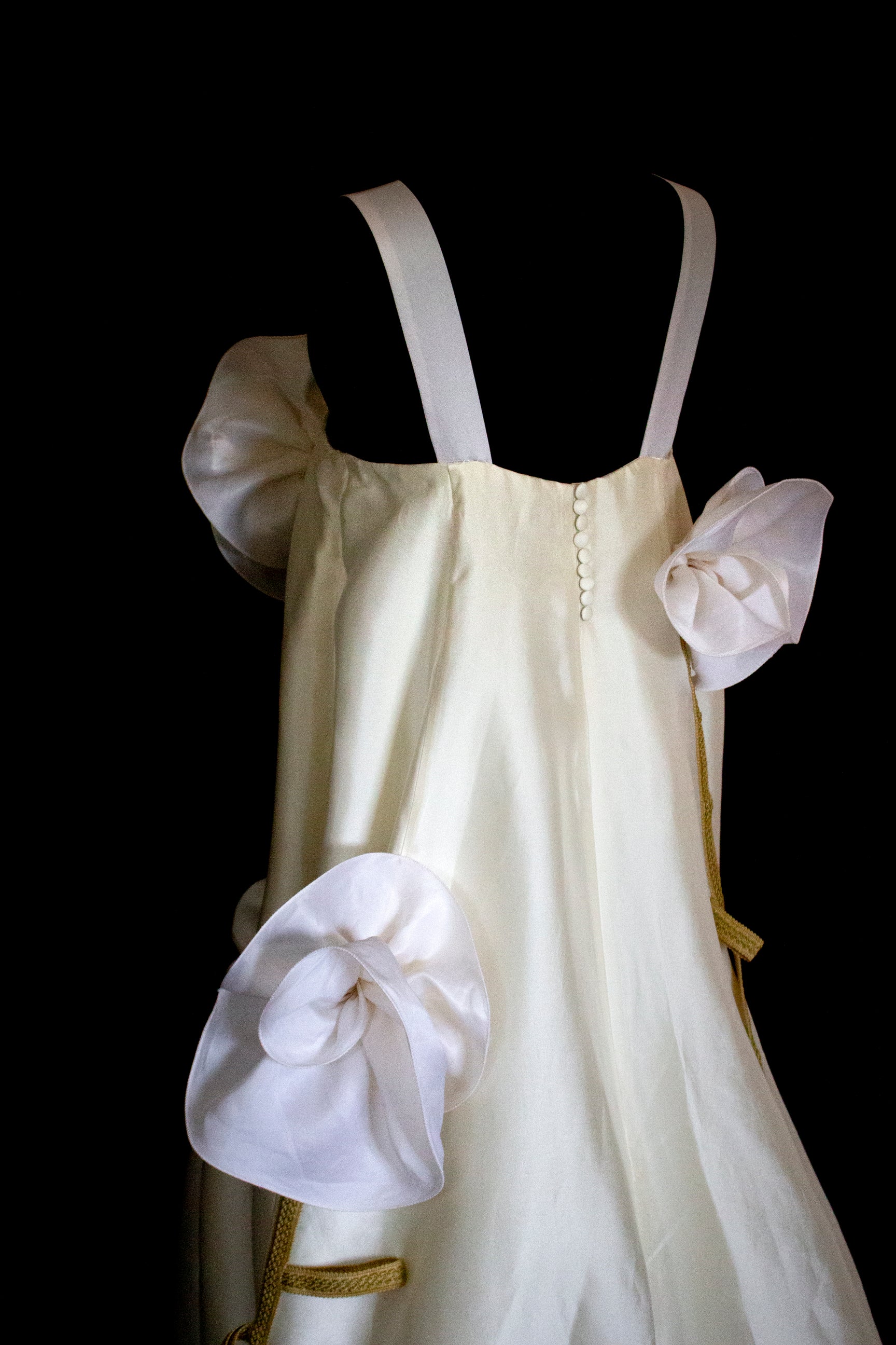 Vintage Silk Wedding Dress | Handmade Floral Mikado - 369