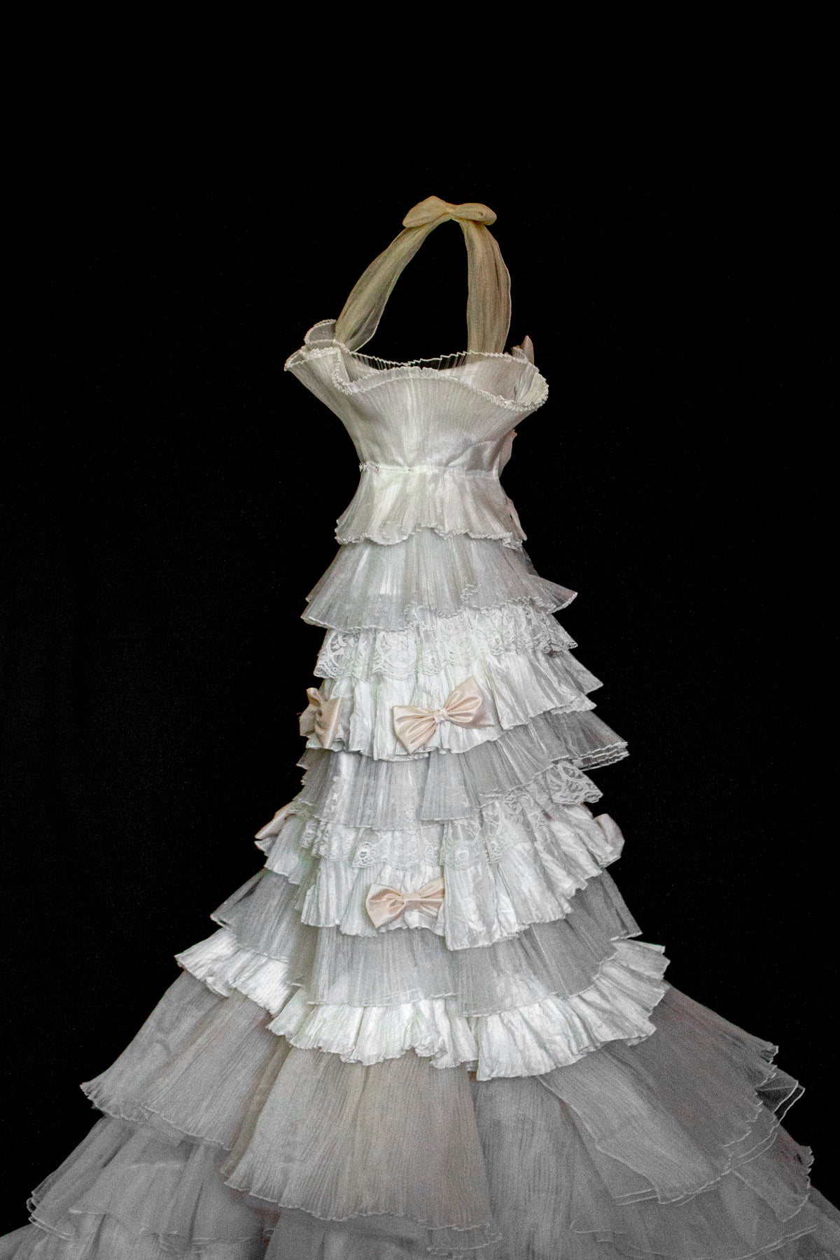 Vintage Tulle & Organza Wedding Dress | Flounced Gown - 372
