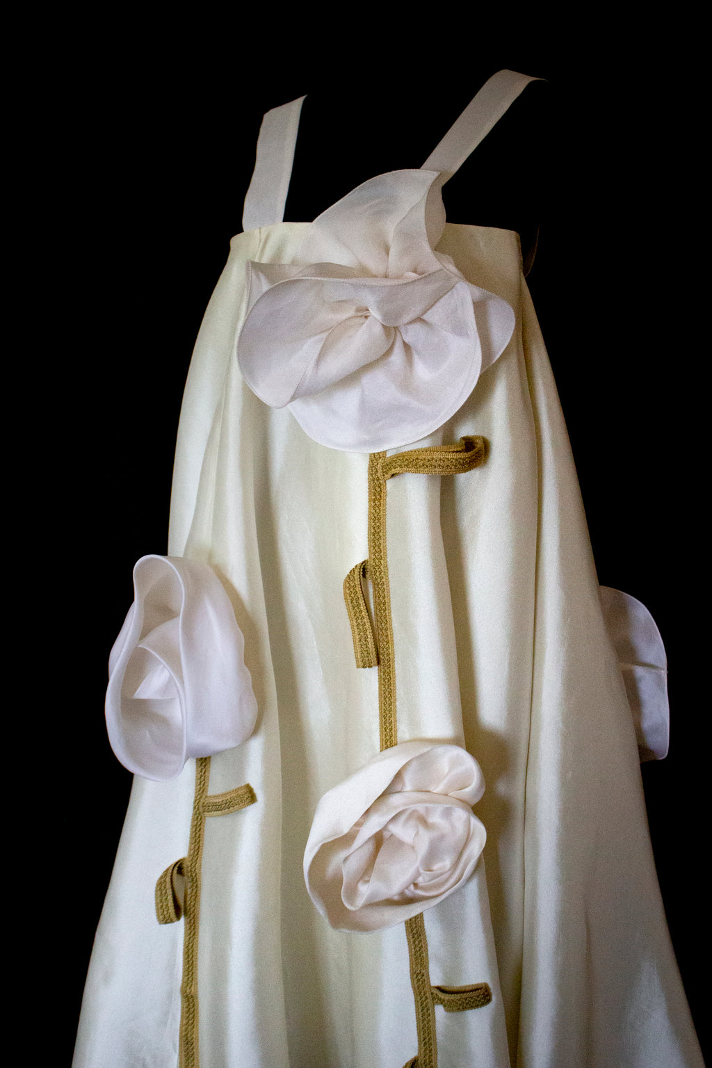 Vintage Silk Wedding Dress | Handmade Floral Mikado - 369