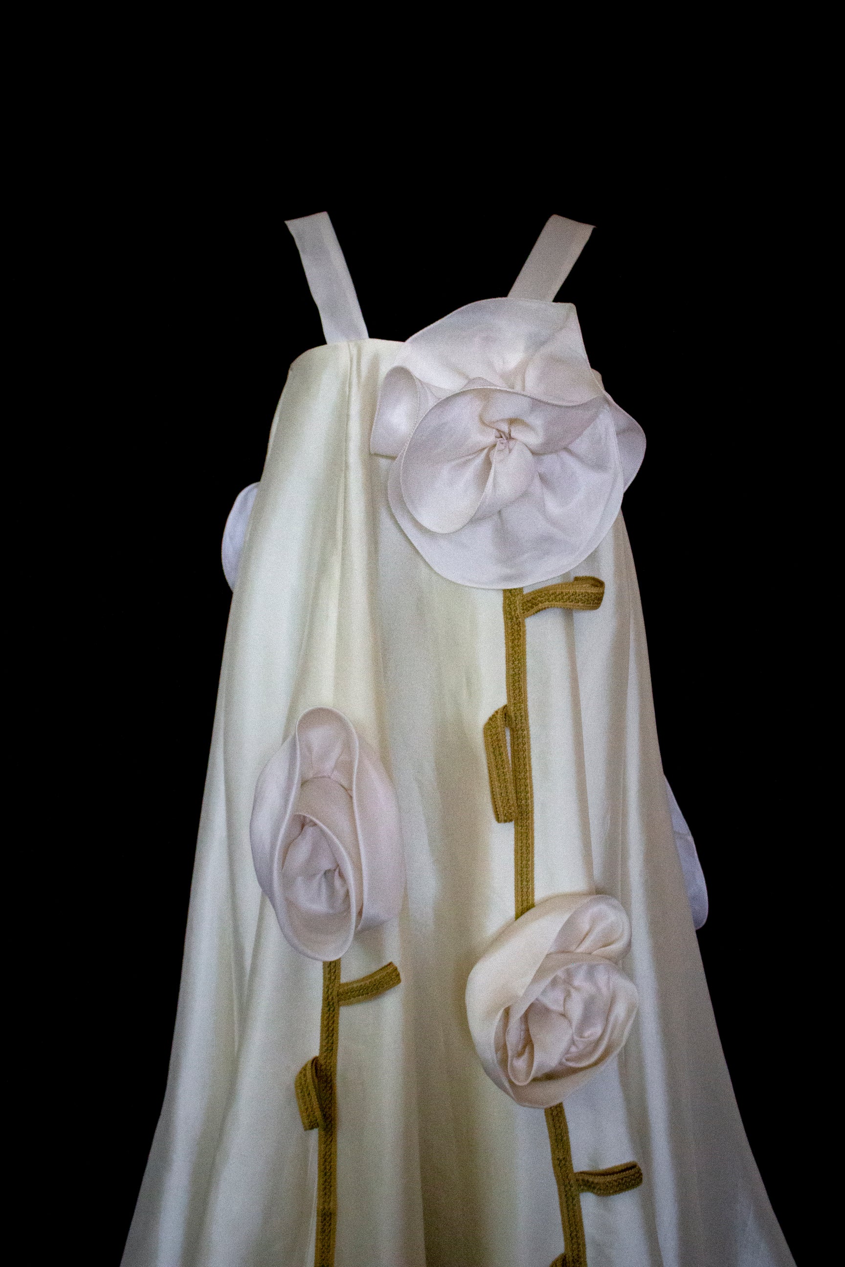 Vintage Silk Wedding Dress | Handmade Floral Mikado - 369
