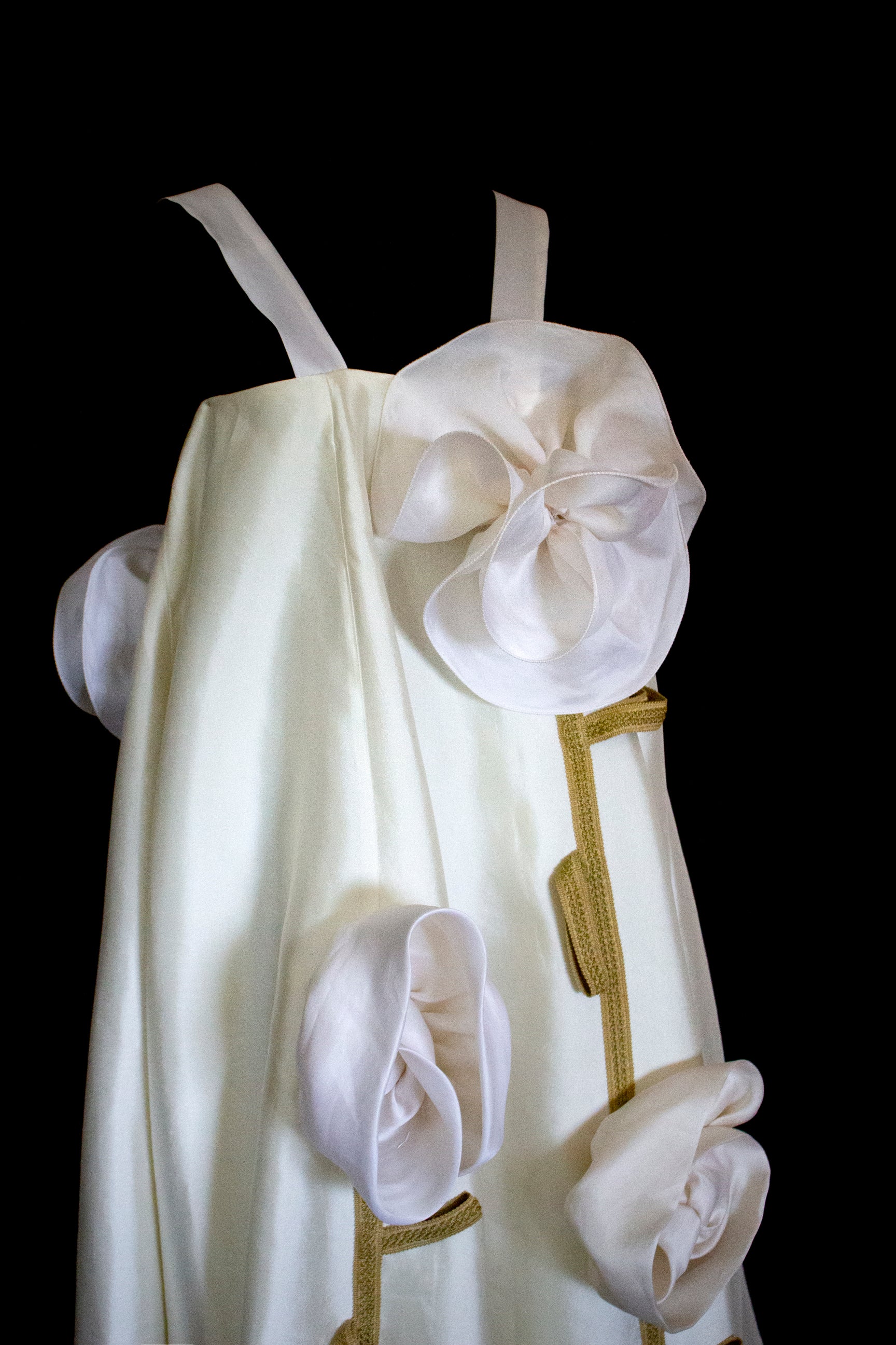 Vintage Silk Wedding Dress | Handmade Floral Mikado - 369