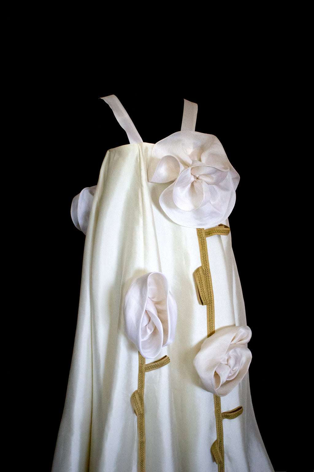 Vintage Silk Wedding Dress | Handmade Floral Mikado - 369
