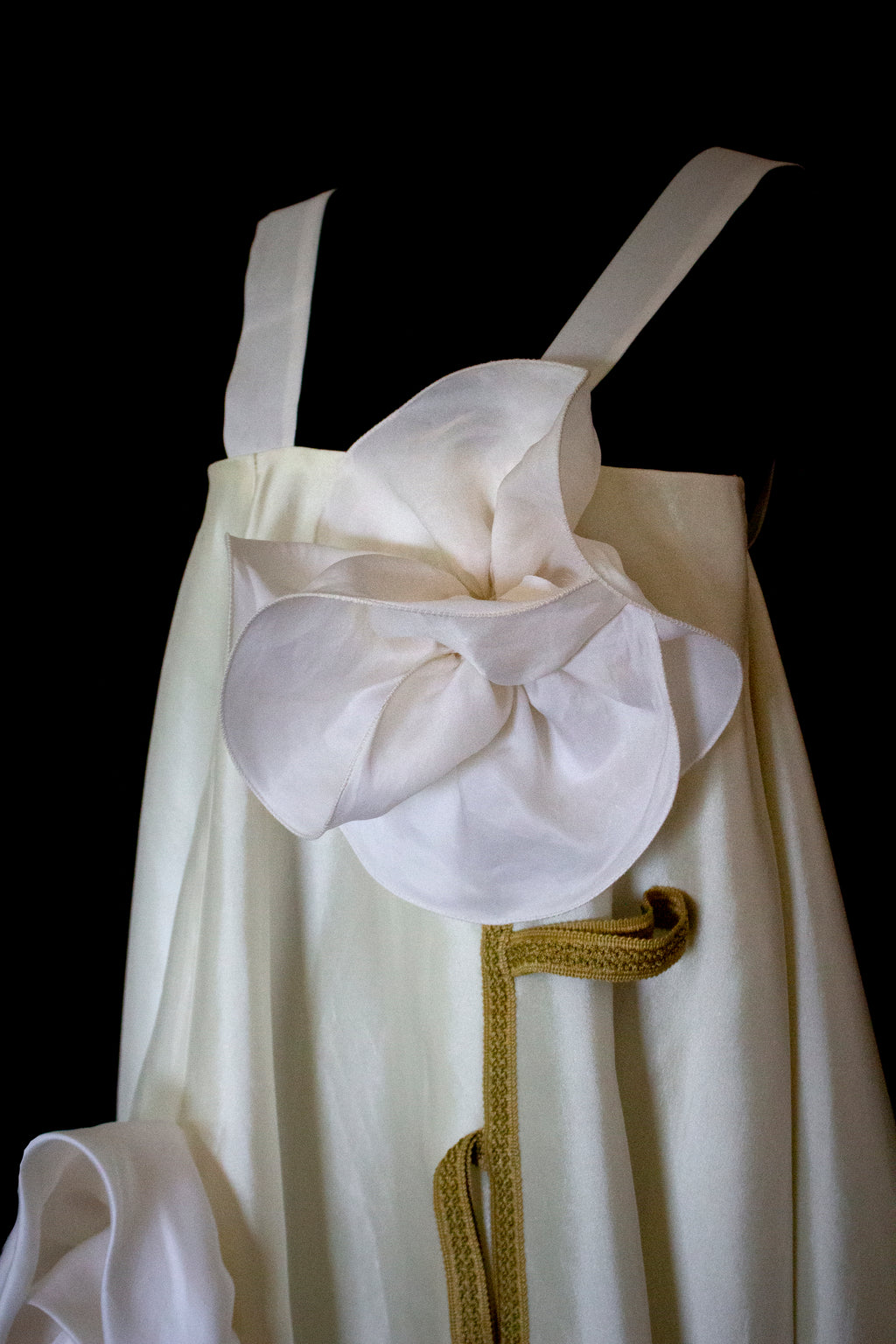 Vintage Silk Wedding Dress | Handmade Floral Mikado - 369