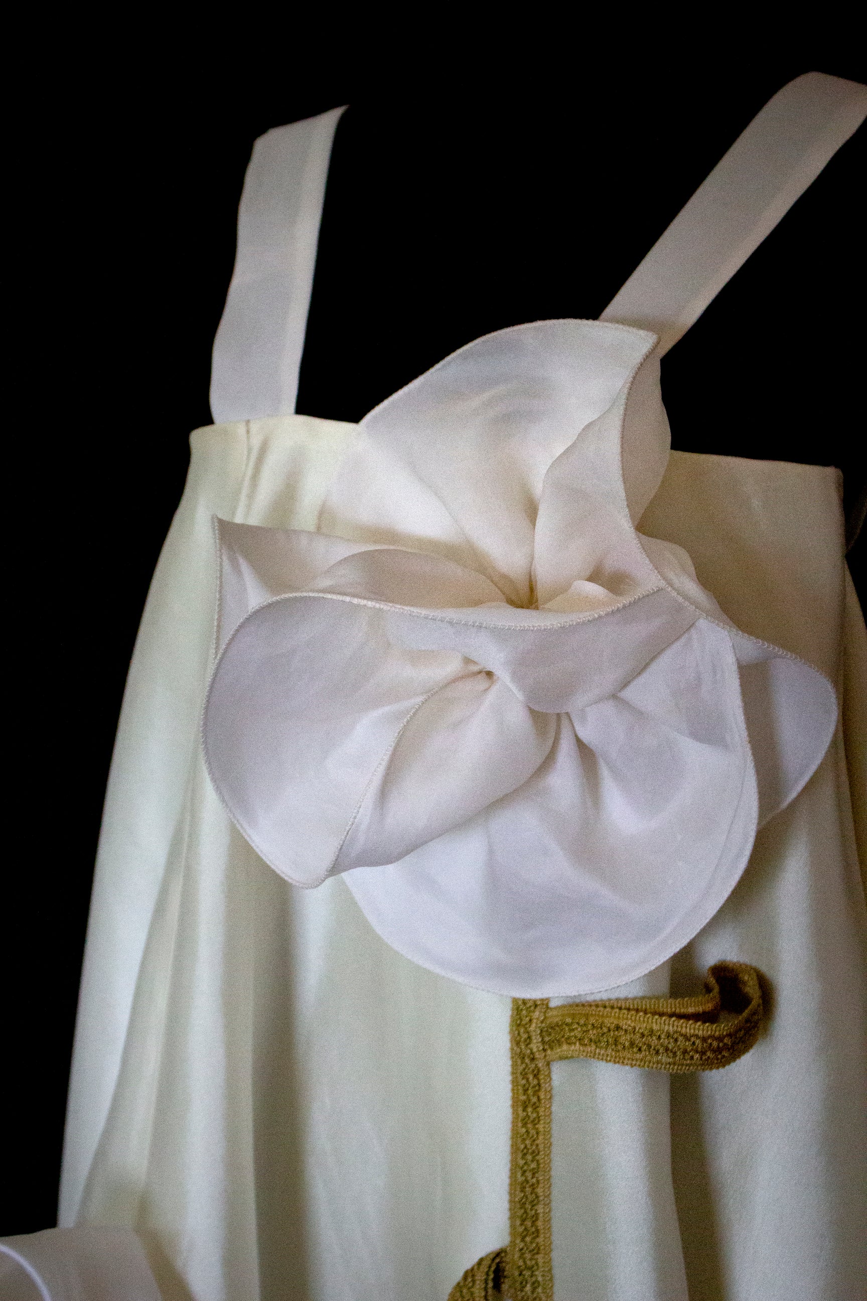 Vintage Silk Wedding Dress | Handmade Floral Mikado - 369